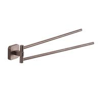 Gedy Tonga Toallero Doble Articulado Baño Pared 39,1cm Acero INOX y Cromall Oro Rosa PVD, con Tornillos Incluidos