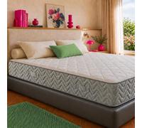 GEEMMA s.r.l. Colchón de muelles matrimonial rígido 160 x 190 cm ortopédico, colchón de muelles clásicos Bonnell, reversible rígido/semirrígido, altura 24 cm - Mod. MASSAGE.24