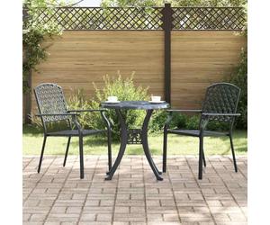 GeenYuu Silla de Jardín 2 Piezas Antracita de Acero Resistente para Exterior terraza Patio balcón Porche Camping Playa Piscina Plegable apilable reclinable con Respaldo y reposabrazos Ideal para