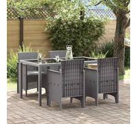 GeenYuu Silla de Jardín 4 Piezas Gris Claro Polipropileno Resistente para Exterior Terraza Patio Balcón Porche Camping Playa Piscina apilable y reclinable con cojín y Respaldo ergonómico