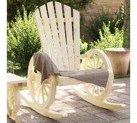 GeenYuu Sillas mecedoras Adirondack 2 uds Madera Maciza de Abeto para Exterior jardín terraza Patio balcón Porche Camping Playa Piscina Plegable reclinable cómodo Respaldo reposabrazos diseño