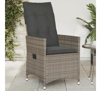 GeenYuu Sillón reclinable de jardín con Cojines Gris, Resistente, ergonómico, con Respaldo Ajustable para terraza, Patio, Camping, Playa o Piscina, Ideal para Descanso y Ocio en Exteriores