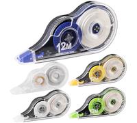 GeeRic 5 Piezas Cintas Correctoras 12m*5mm, 5 Couleurs Mini Cinta Correctora Correction Tape con Capuchón Protector para Material Escolar Oficina Hogar Estudiantes Adultos