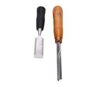 GEERYZHE Juego de Cinceles para Carpintería | Cincel de Esquina en ángulo Recto y Cincel Plano con Tapa de Metal para Tallar Madera y Piedra
