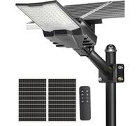 Gefolly SL-10000W Farolas Solares Exteriores, Focos Led Exterior Solares | 6500K Potente Farolas Luces Solares Exterior, IP67 Impermeable Luz Solar Exterior Lampara Solar Jardín Para Garage Patio