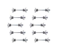 GEFONG Pernos de Conector de la Encimera M6 Longitud 100mm Acero Galvanizado Muebles de Cocina Tornillos de Conexión para Unión Reprimición y Fijación 10 Piezas
