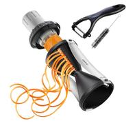 GEFU Cortador de espirales Spirelli 2.0 - Cortador de vegetales, acero inoxidable y plástico 17 cm