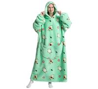 Gegeryozer Batamanta Mujer con Capucha, Mangas y Bolsillo - Sudadera Ponible de Invierno, Manta Polar Cálida para Sofá y Hogar | Talla Única