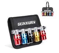 GEINXURN Destornillador portapuntas llavero con cinturón, para puntas universales con vástago hexagonal de 1/4 pulgadas, cambio rápido, resistente, portátil, extensión de puntas coloridas