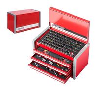 GEINXURN Juego de 103 brocas de impacto, acero magnético S2 de 25/50/75/150 mm, vástago hexagonal de 0.25 pulgadas, magnetizador/desmagnetizador, adaptadores, mini trinquete y soporte de brocas con