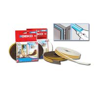 Geko burlete adhesivo caucho epdm tipo p 6mx9mm blanco 1000-9