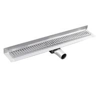 Gelco MANUS ONDA: Canal de desagüe de acero inoxidable con rejilla, para montaje en pared, longitud 950 mm, DN50