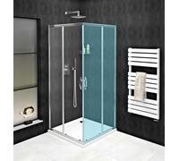 Gelco Sigma Simply - Puerta de ducha de 120 cm, cristal transparente/cromo GS2112