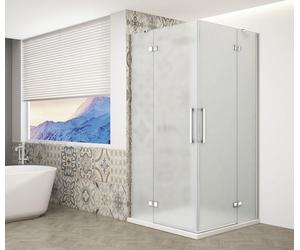 Gelco TRINITY CHROME, cabina de ducha rectangular de 1200x1000 mm, entrada en esquina, cristal satinado - GT2210-12M-CH
