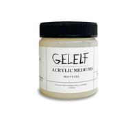 GELELF - Pintura acrílica mate media, pintura acrílica transparente, medio gel mate profesional para impresión artística en placa de gel, 280 mL, 9.5 oz