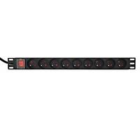 Gembird *rack power strip pdu 9xfr 1u 16a f