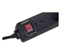 Gembird Regleta 5 tomas Protección antipicos Negro 3 m