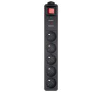 Gembird spg5-c-5 base múltiple 1,5 m 5 salidas ac negro