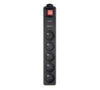Gembird spg5-c-5 base múltiple 1,5 m 5 salidas ac negro