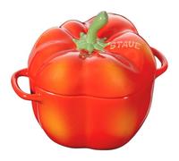 Staub Mini cacerola Pimiento cerámica 0,47 L naranja-rojo