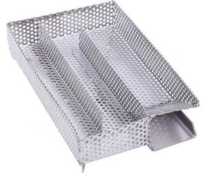 Generador de ahumado en frío Unyqoos® fabricado en acero inoxidable V2A – 20 x 12,5 cm, color plateado. Ideal para ahumar pescado, carne y queso, apto para carros de barbacoa, ahumadores, parrillas a 