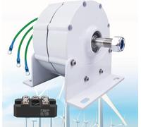 Generador de Imanes Permanentes Sin Engranajes 12000W, Alternador Trifásico AC con Rectificador para Turbina Eólica, Hidráulica o Motor Diésel (12V 24V 48V) - Alta irecto, Anticorrosión
