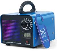 Generador de ozono 60000 mg/h con indicador de temperatura y humedad, purificador de aire de ozono con temporizador de 120 minutos, para coche, apartamento, habitación, humo, olores de mascotas y