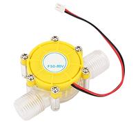 Generador de Turbina de Agua Micro-Hydro DC Hidroeléctrico de Flujo de Agua Turbina Hidraulica Generador de Flujo de Agua (F50 80V amarillo transparente)
