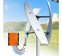 Generador De Turbinas Eólicas Verticales 16000W 20000W 12V 24V 48V 220V 3 Fase con 3 Cuchillas Sin Ruido Turbina Eólica Portátil para Proyectos De Inicio O Luz Callejera(16000W,24V)