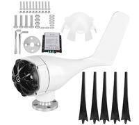Generador de viento pequeño de 800 W, kit de turbinas de piezas eléctricas de 5 aspas para carga doméstica marina con aspas de fibra de nailon y alternador de rotor de imán (24V)