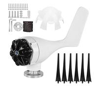 Generador de viento pequeño, fuente de alimentación de 6 aspas, kit de turbinas de molino de viento, de energía renovable portátil de 300W para barcos, cabañas, casas móviles (48V)