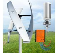 Generador de Viento Vertical 16000W 20000W aerogenerador de turbina de Viento Helix,regulador Vertical de Eje con 3 Cuchillas para Barcos, pabellones, cabinas y autocaravanas(20000W,24V)