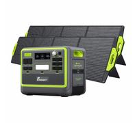 Generador eléctrico portátil FOSSiBOT F2400 equipado con dos SP200, batería LiFePO4 con potencia de salida de 2400 W, generador solar adecuado para casas/camping/autocaravanas nuevo