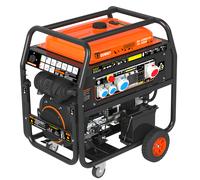 GENERGY Generador de gasolina profesional SVR Iozard-S 15000 W, depósito de 50 L, 18,5 kVA 15 kW a 400 V, 3 generadores de corriente de 5000 W a 230 V, interruptor de sobrecarga, protección contra