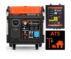 Generador inverter creta ats - 7500w de potencia máxima y arranque automático contra cortes de luz