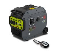 Generador inverter pramac pmi 4500 sol - 4,2 kw - arranque manual y eléctrico, remoto - 230v -68 db - insonoro, mando distancia, fotovoltaica, fallo de red con ats, kit ruedas