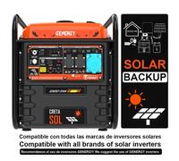 Generador automatico inverter genergy creta sol, 7500 w de potencia máxima, (apoyo fotovoltaica).