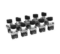 Generic 1 NO Interruptor Selector Giratorio para Herramientas Eléctricas, Juego de Interruptor Selector de 2 Posiciones de 10 Piezas, Aleación de Aluminio Premium, Amplia Aplicación