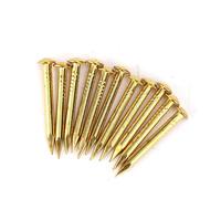 Generic 100 Uds. Clavos de Latón de Cabeza Redonda de Fácil Instalación con Función de Sujeción Fuerte para Bisagras de Muebles de 10mm/15mm/18mm/22mm (22mm de largo espesada)