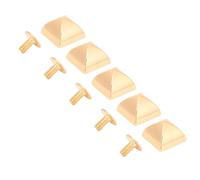 Generic 20 Remaches Pirámides De 4 Esquinas De 12 Mm Juego De Remaches De Tornillo Puntiagudos De Aleación De Zinc Para Cinturones Bolsos Sombreros Zapatos Chaquetas Manualidades Accesorios De Tela