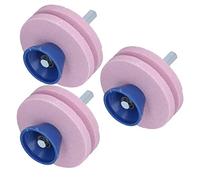 Generic 3 Uds Muela Disco Abrasivo Afilador de Cuchillos para Cortacésped Herramientas Corindón 2,20 Pulgadas Fácil de Usar de Larga Duración (claro)