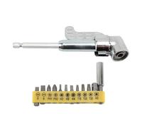 Generic Adaptador de Taladro en ángulo Recto, Aleación de Zinc Duradera, Extensión de Broca de 105 Grados para Reparación de Garaje y Proyectos de Bricolaje con 12 Puntas de Destornillador