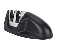 Generic Afilador de Cocina Multifuncional, Herramienta para Afilar Cuchillos de para Uso Doméstico, Acero Inoxidable Negro, 10x5 Cm, 2 uds.