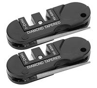 Generic Afilador de Cuchillos de Varilla Cónica de Diamante Portátil para Exteriores, Juego de 2 Uds para Cuchillo de Bolsillo, Afilado, Acampada y Senderismo
