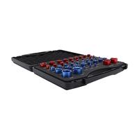 Generic Ajuste de Rosca para Juego Portátil Checker para Dimensionar Tuercas y Pernos de Forma Rápida y Sencilla en Espacios Reducidos 44 Piezas de Metal de 23 Pulgadas 21 Métricos