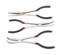 Generic Alicates de Punta Fina Extra Largos de Acero de 11 Pulgadas, Rectos Extendidos, 45 Grados, 90 Grados, para Trabajos Mecánicos y Eléctricos, Plástico y Acero