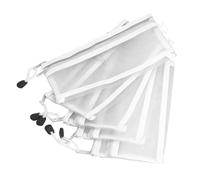Generic Bolsas de Malla para Archivos con Diseño de Doble Capa, Nailon Impermeable para Organizar Papel y Papelería A6, Juego de 10 (WHITE)