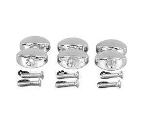 Generic Botones de Clavija de Afinación de Guitarra de Metal, 6 Piezas, Reemplazo de Perillas de Afinador Fáciles de Instalar para Guitarra Eléctrica para un Estilo Personalizado (SILVER)