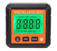 Generic Caja de Nivel Digital Magnética, Transportador Inclinómetro Versátil para Carpintería Precisa y Reparación de Automóviles, Resolución de 0,01° (ORANGE)