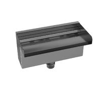 Generic Caño de Cascada de Aliviadero de Acero Inoxidable 304 para Fuente Exterior, Gran Apertura, para Paisaje de Piscina, 1 Unidad (300 mm)